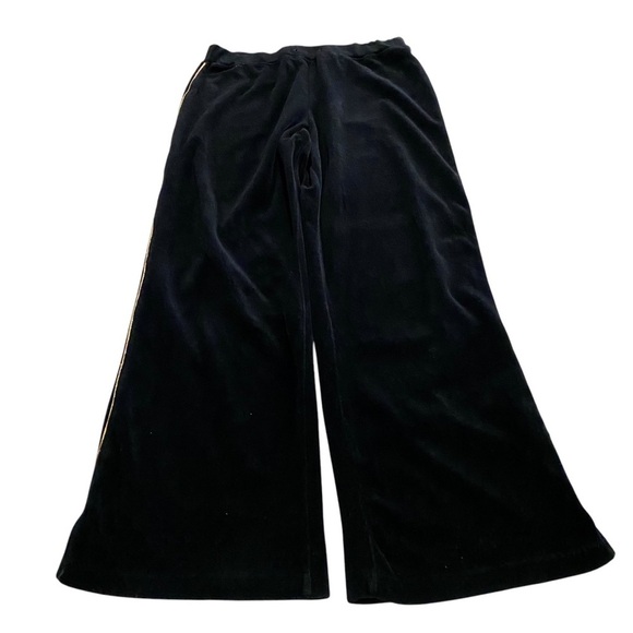 Vintage Catalina 2-pc Black Velour Track Suit Large V-neck Sweatshirt Pants Set - Picture 9 of 15